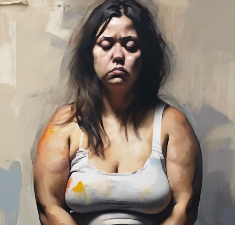 Woman with depression.