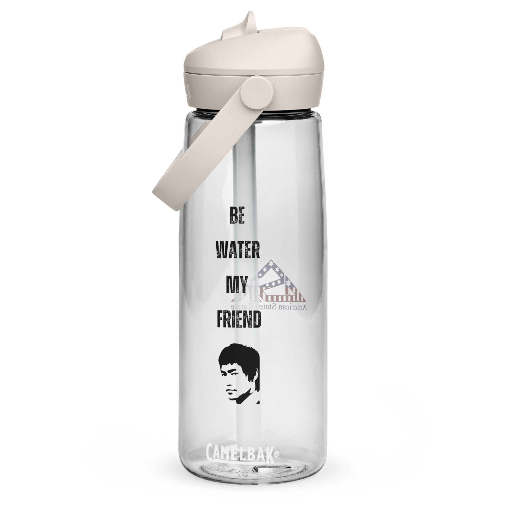 Bruce Lee Flip straw water bottle 