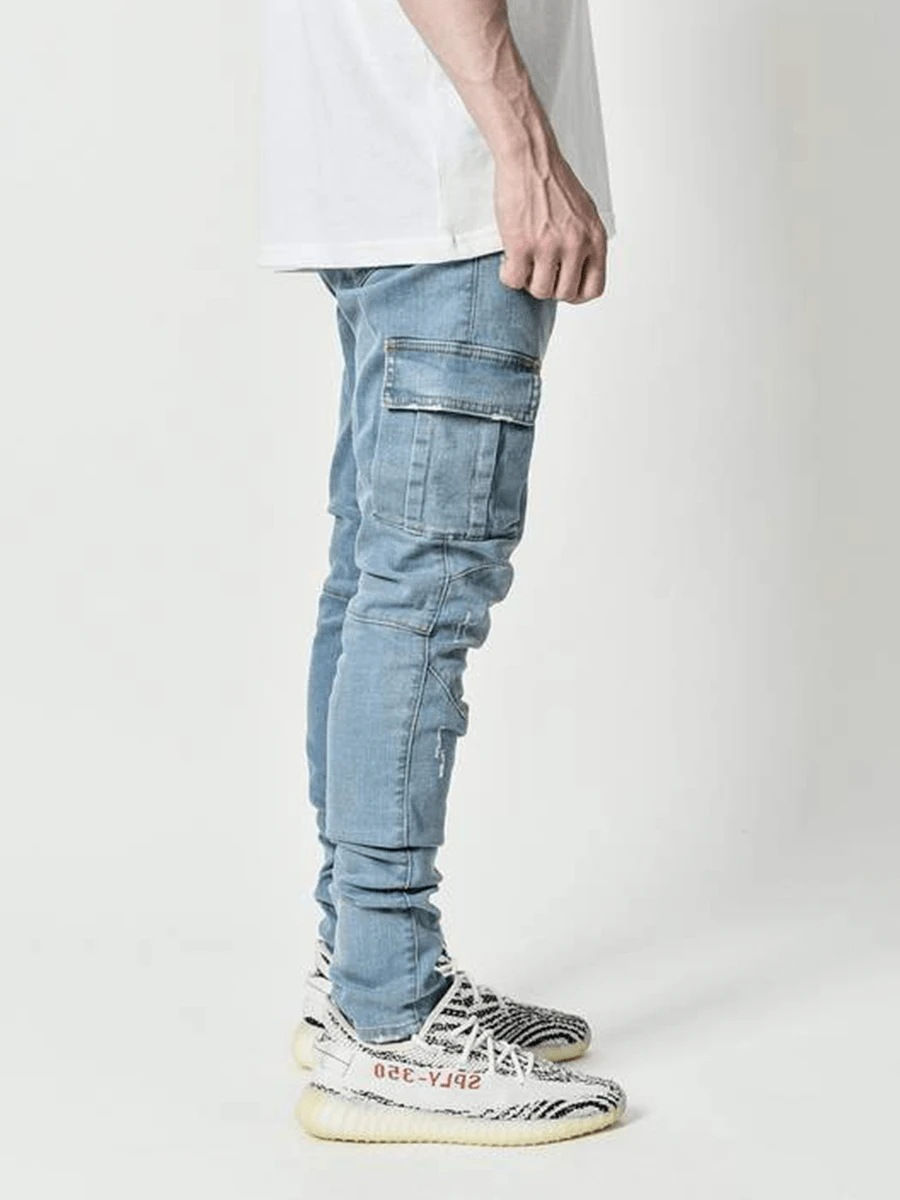 Miniatura: Calça Masculino (Jeans Cargo Streetwear)