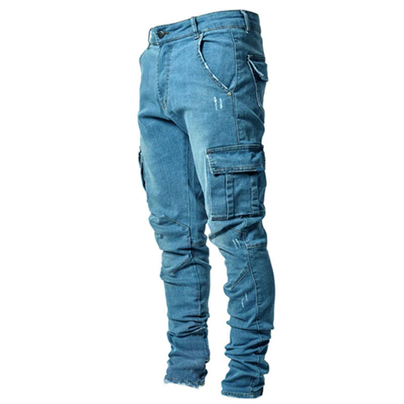 Miniatura: Calça Masculino (Jeans Cargo Streetwear)