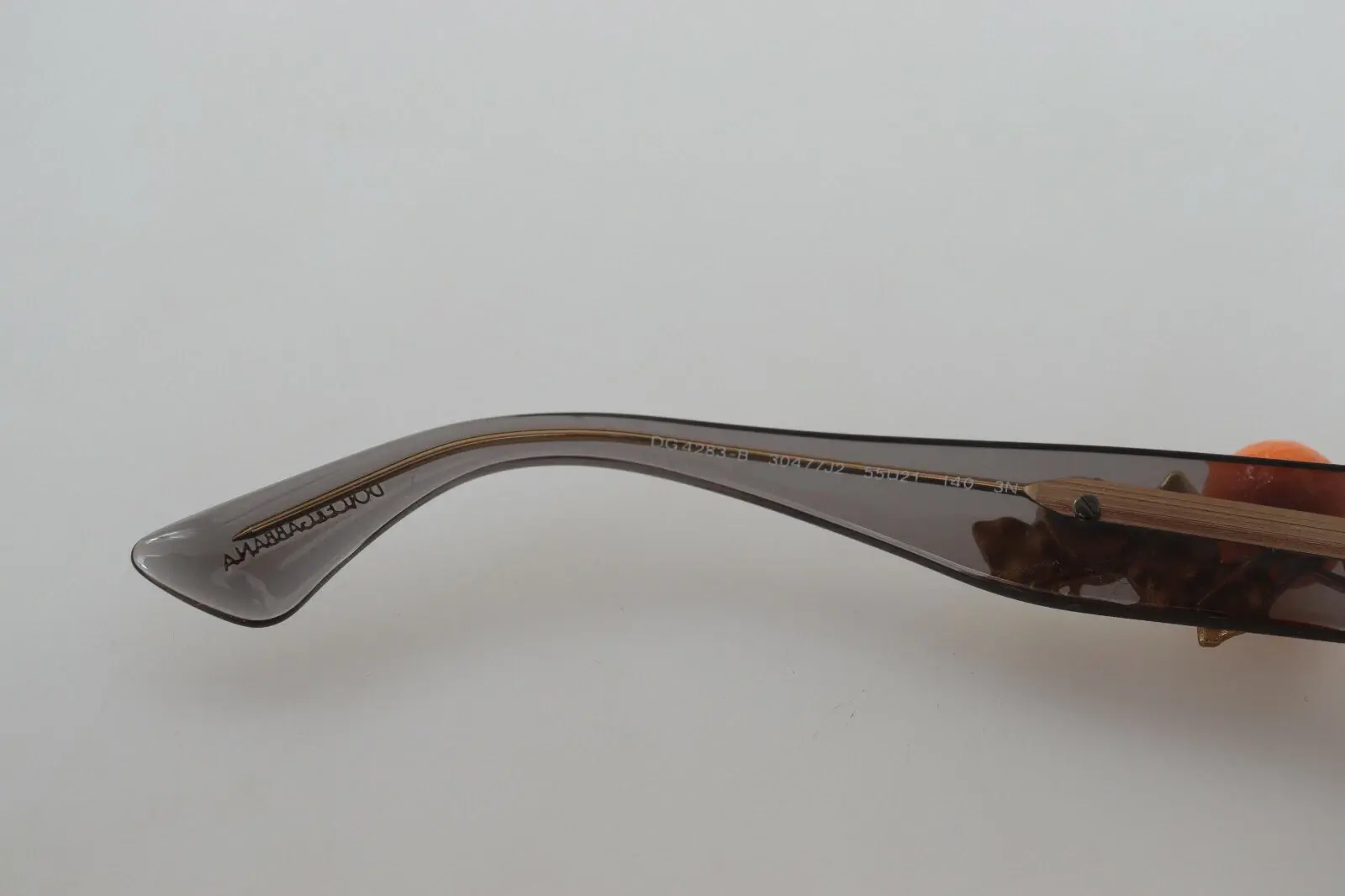 DG4283B Acetate Crystals Orange Appliques Sunglasses