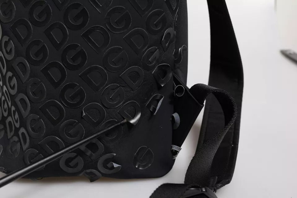 Thumbnail: Black Neoprene Nylon DG Logo School Backpack Bag