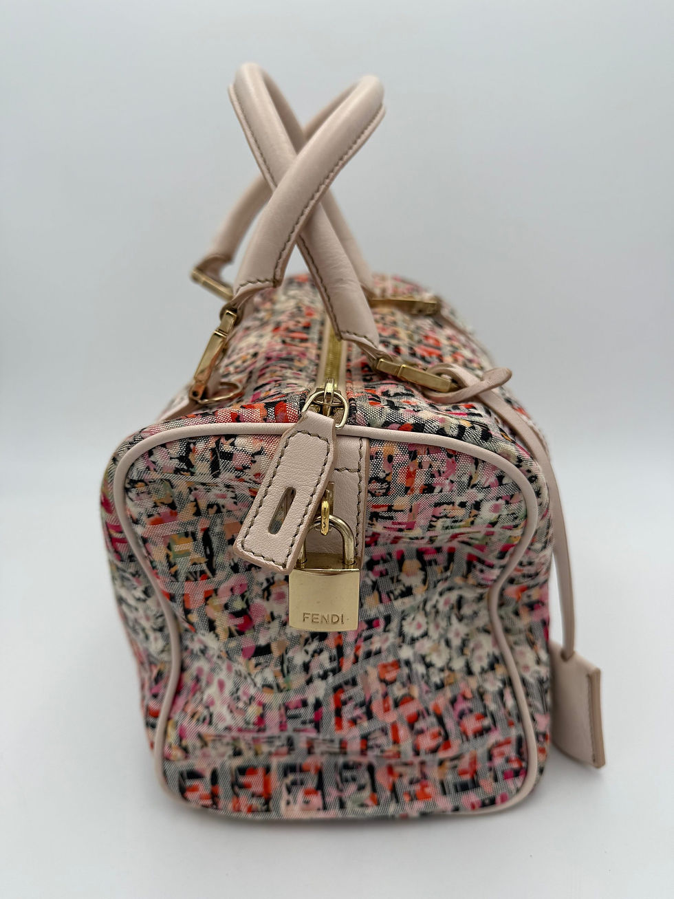 Thumbnail: FENDI FF Canvas Flowers Handbag
