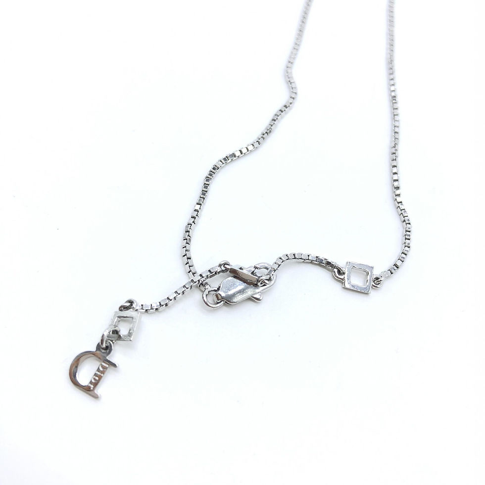 Thumbnail: Dior 925 Sterling Silver Antique Art Deco Howard & Co. "Port" Necklace