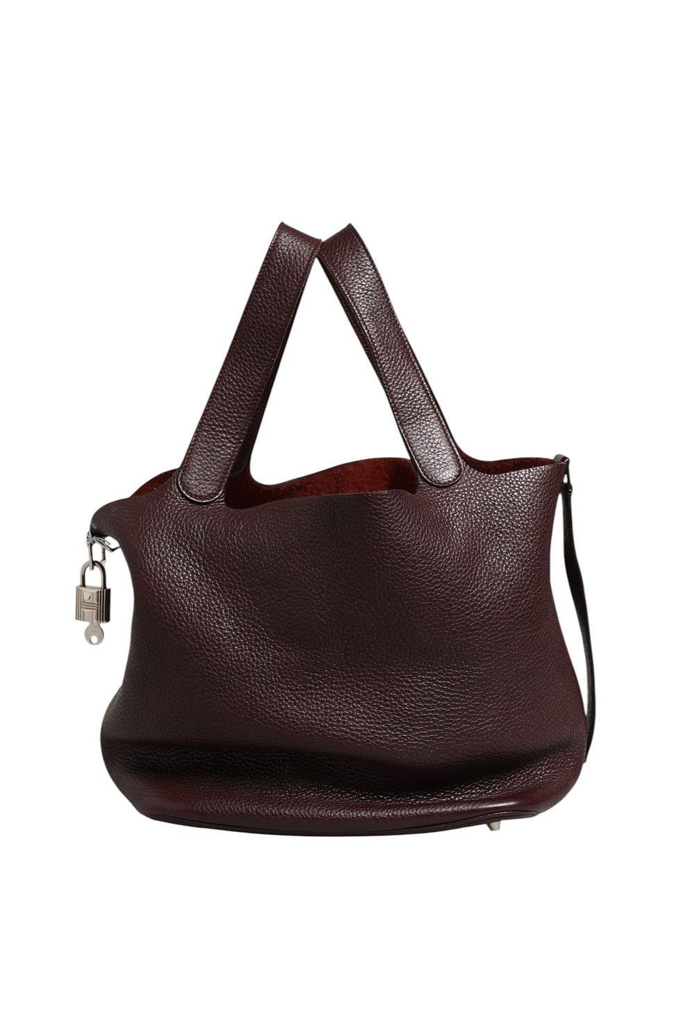Thumbnail: Picotin Taurillon Clemence Chocolate Handbag