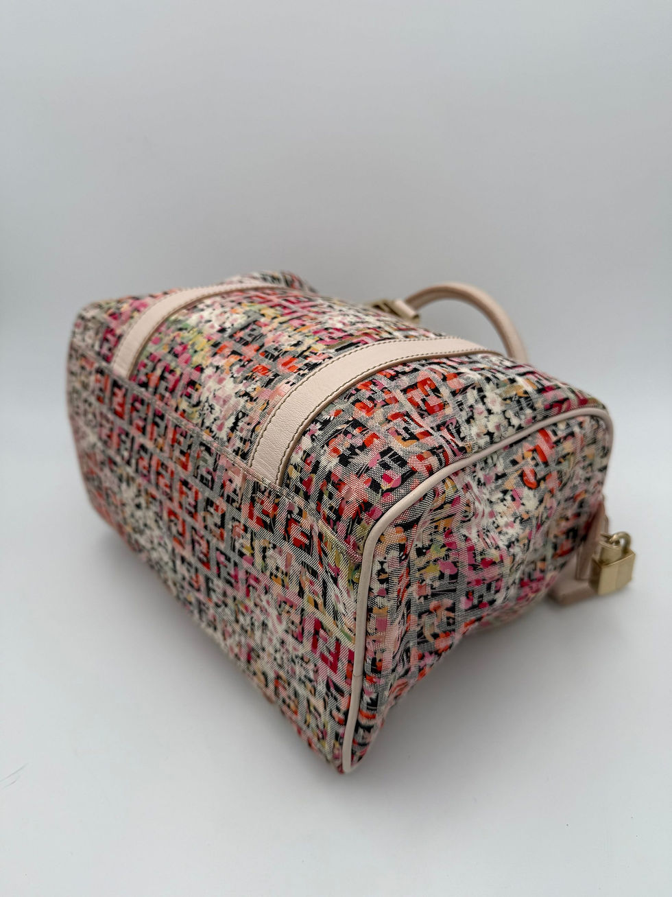 Thumbnail: FENDI FF Canvas Flowers Handbag