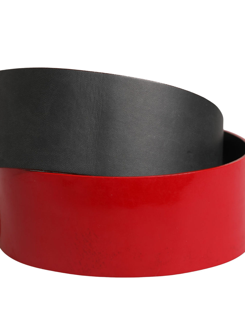 Thumbnail: Red Wide Waist Silver Metal Buckle Belt