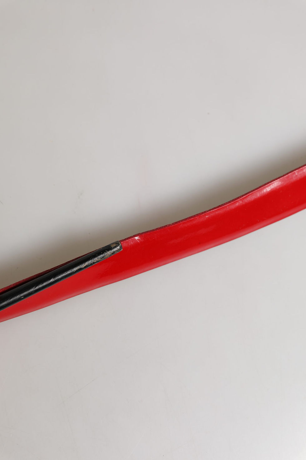 Thumbnail: Red Glossy Leather Metal Buckle Belt