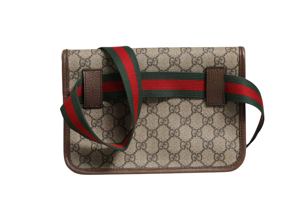 Thumbnail: Supreme Monogram Neo Vintage Web Belt Bag Brown