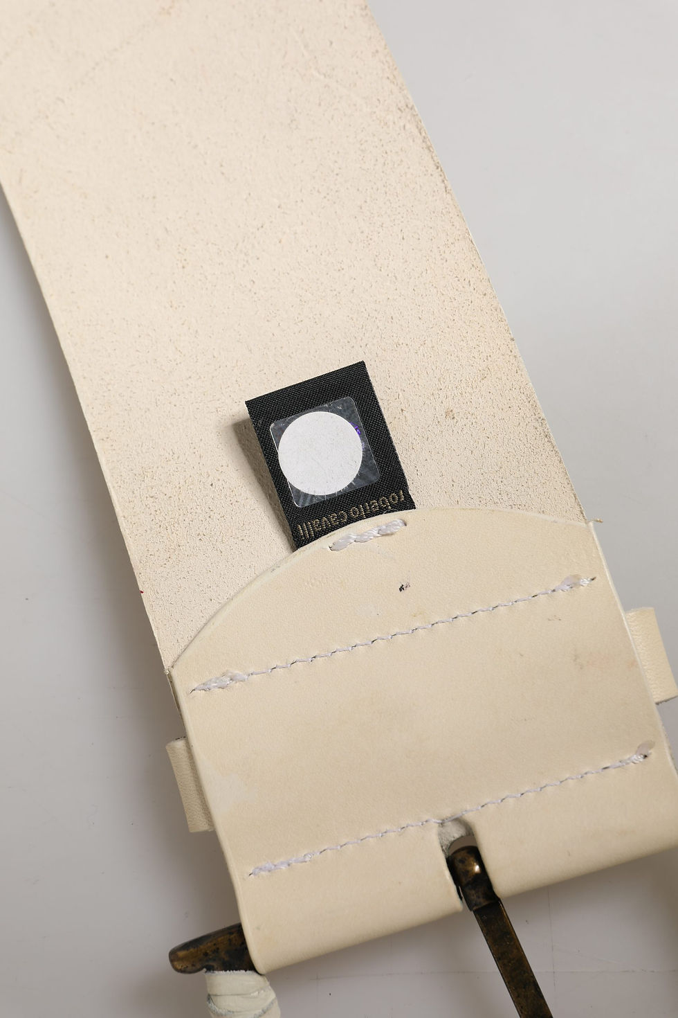 Thumbnail: Off White Leather Waist Women Cintura Buckle Belt