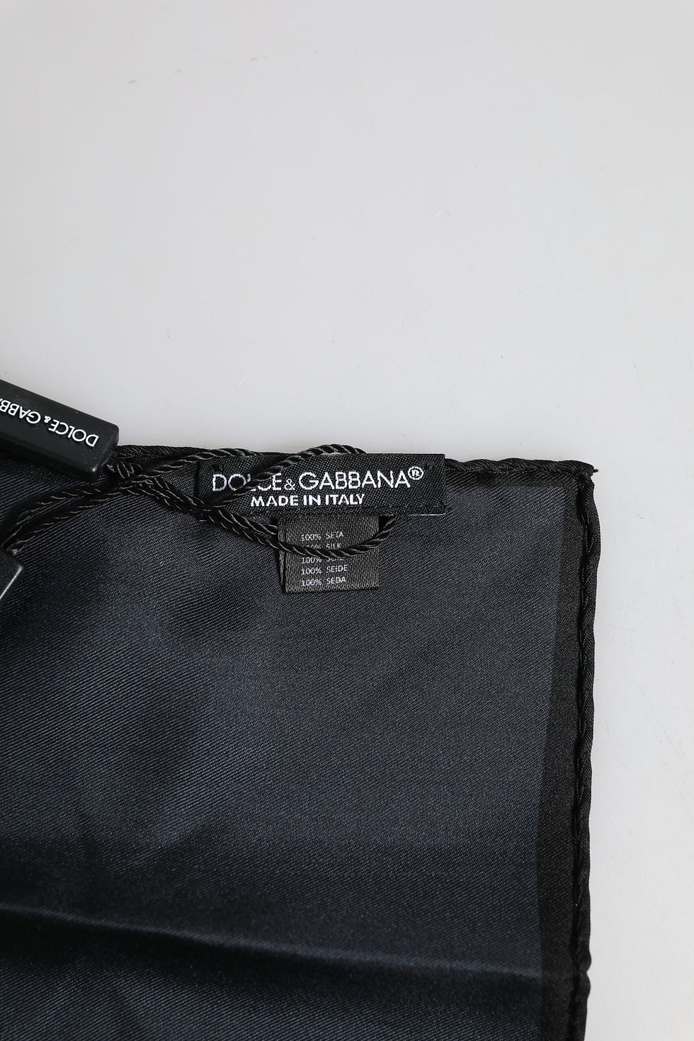 Thumbnail: Blue DG Crown Silk Square Men Foulard Scarf