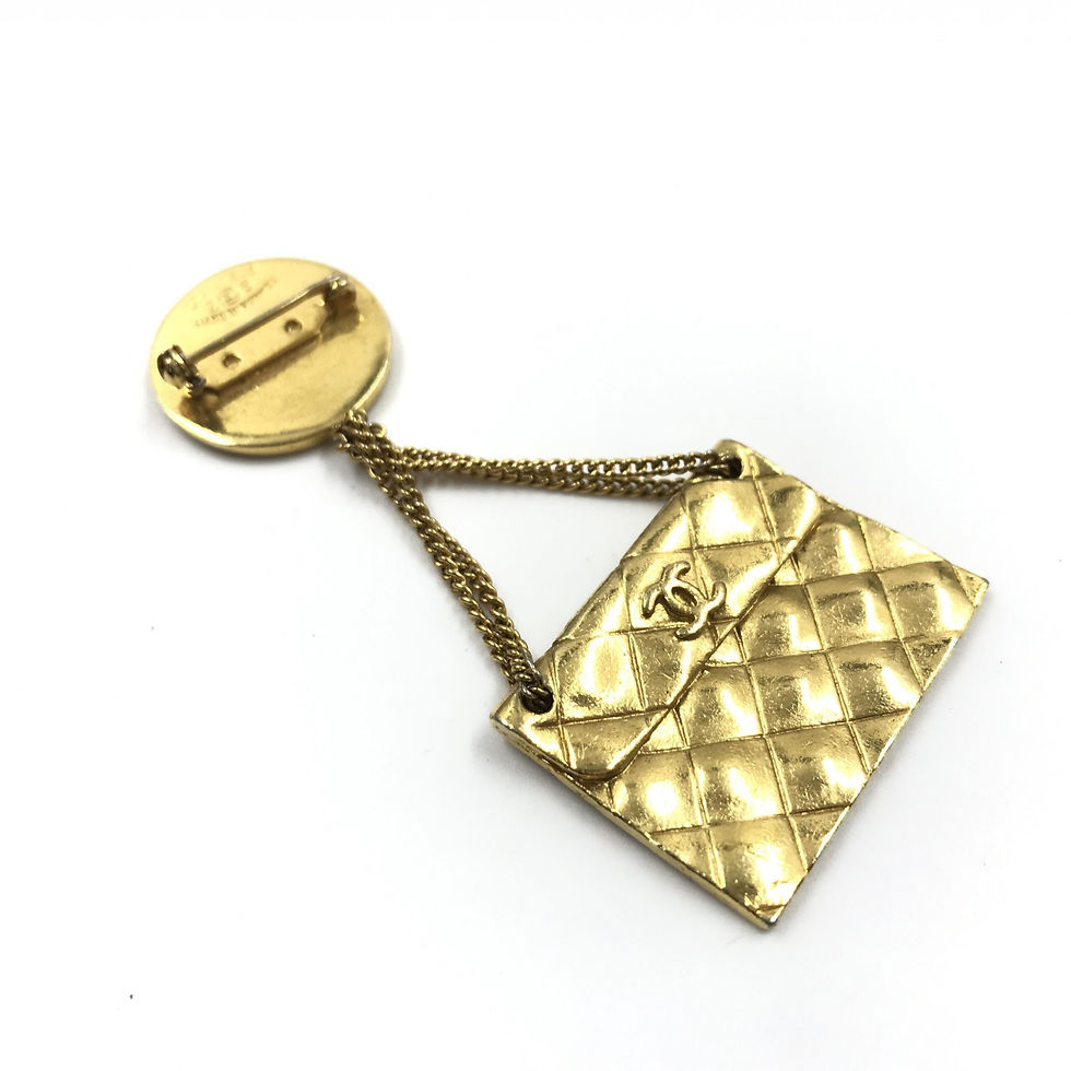 Thumbnail: Gold Plated Bag Motif Brooch