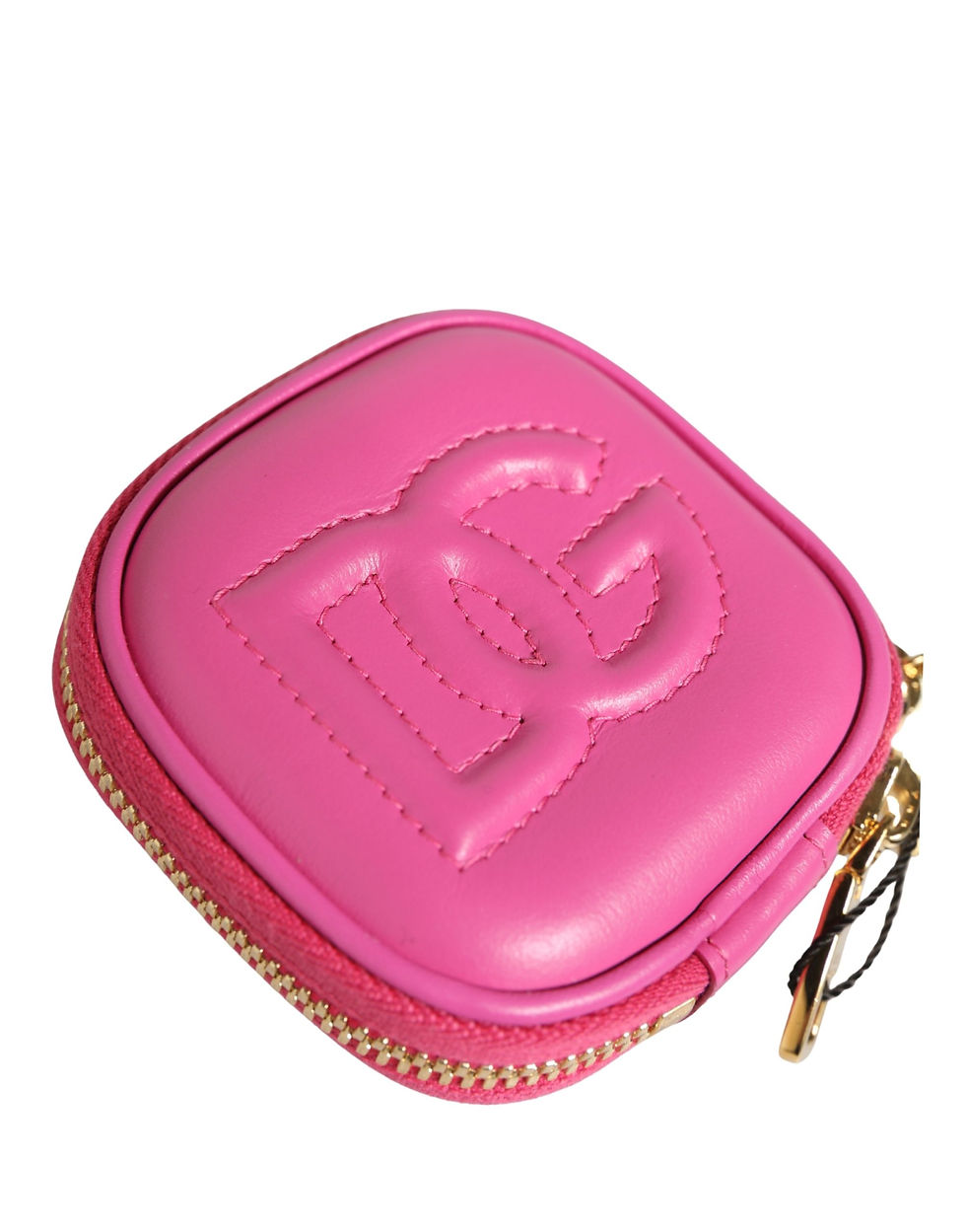Thumbnail: Pink Lamb Leather Embossed Logo Holder Airpod Case