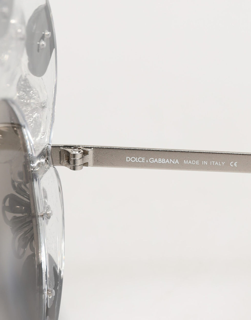 Thumbnail: Transparent DG4292 Round Crystal Flowers Sunglasses
