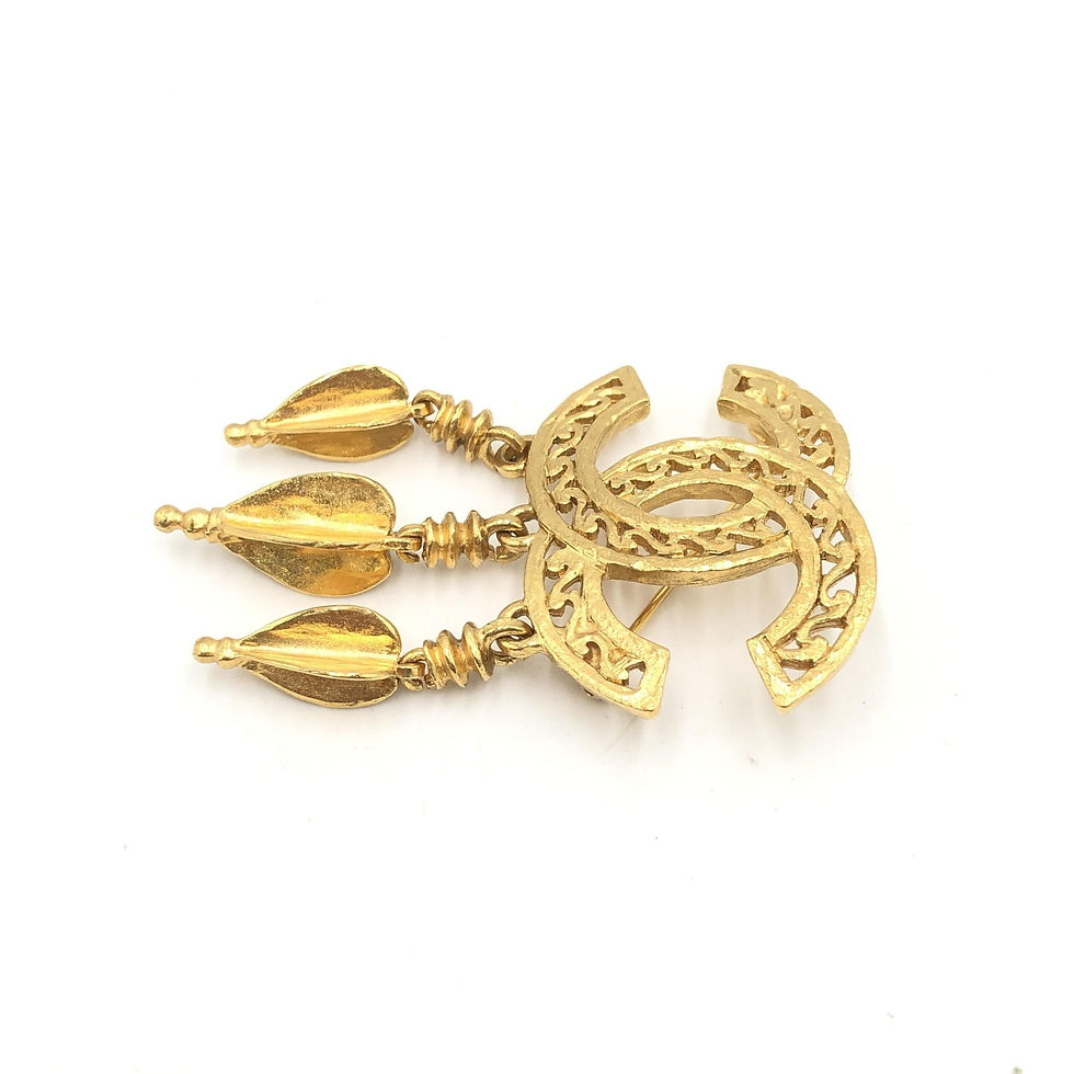Thumbnail: Gold Plated CC Logo Brooch
