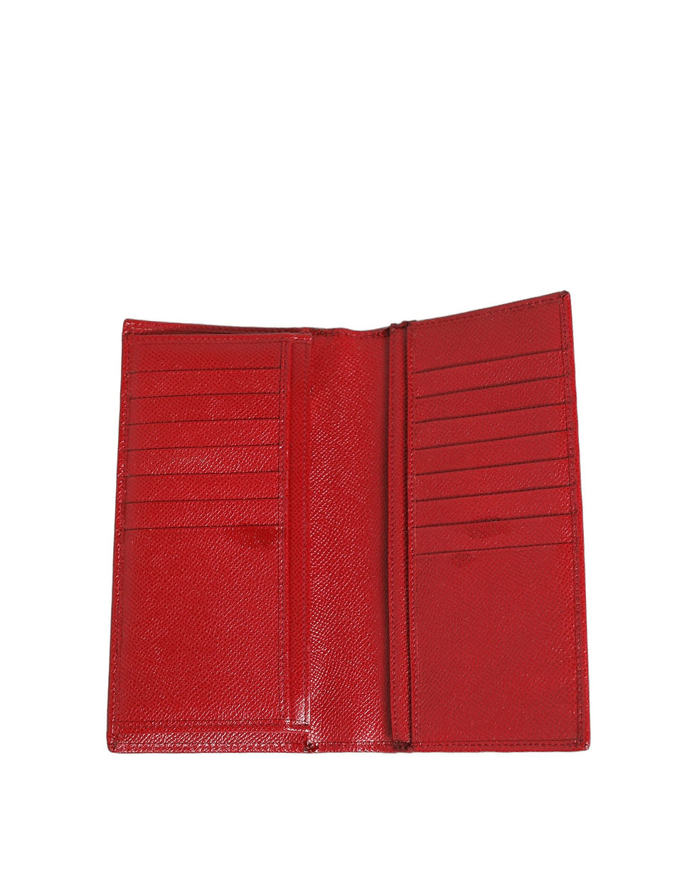 Thumbnail: Red Dauphine Leather ID Men Card Holder Bifold Wallet
