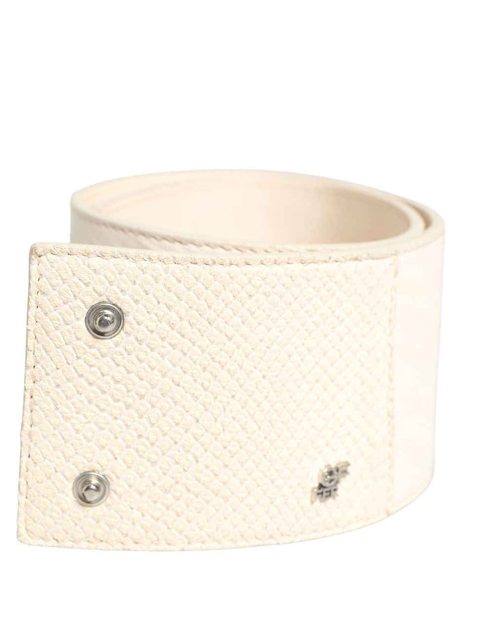 Thumbnail: Off White Waxed Cotton Wide Fashion Waistband Belt