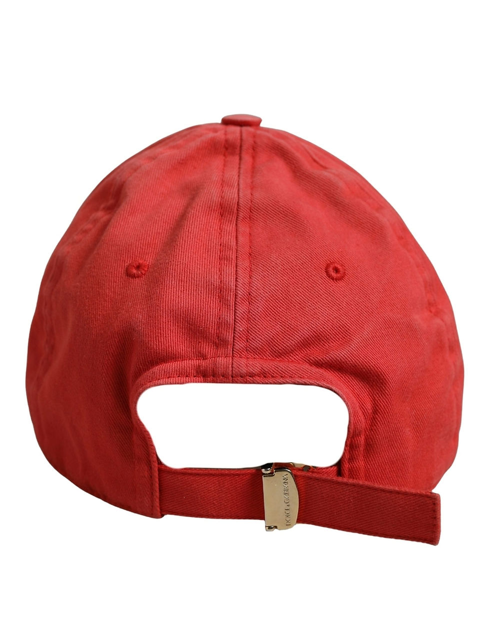 Thumbnail: Men Red Cotton DG Logo Plaque Baseball Cap Hat