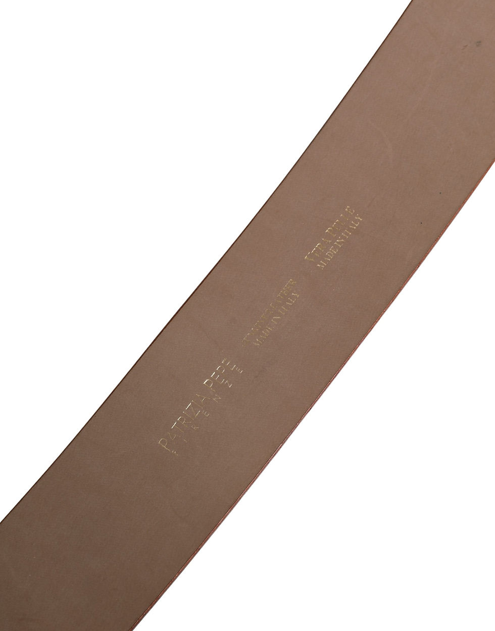 Thumbnail: Beige Genuine Leather Wide Waist Metal Buckle Belt