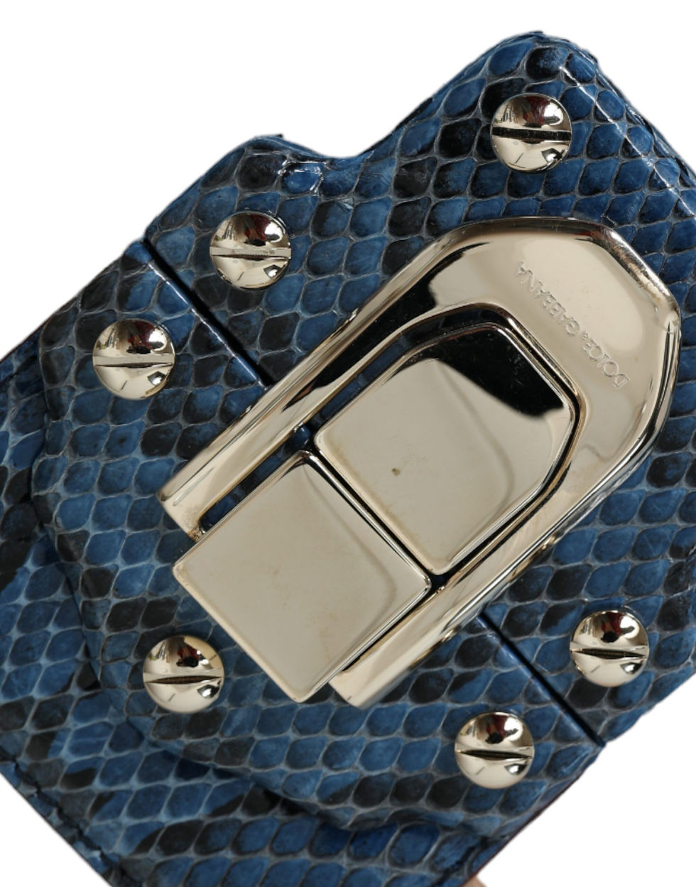 Thumbnail: Blue Beige Exotic Leather LUCIA Crossbody Purse Bag