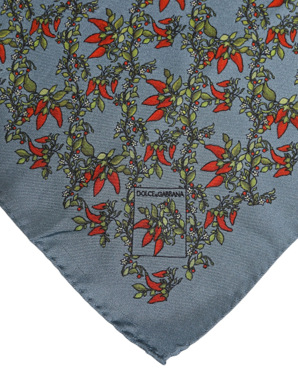 Thumbnail: Gray Chilis Silk Square Men Foulard Scarf