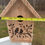 Thumbnail: Cedar Bird House w/ Chain features stenciled birds Blue Birds Swallow