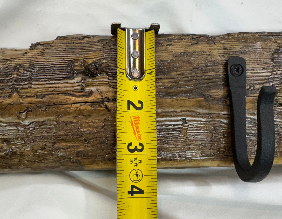 Thumbnail: Driftwood Coat Rack / Towel Hanger with 4 Cast Iron Hooks