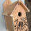 Thumbnail: Mountable Cedar Bird House w/ stenciled birds Blue Birds Swallow Hairy Woo