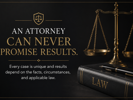 BANKRUPTCY LAWYERS CAN NEVER PROMISE RESULTS, EVER