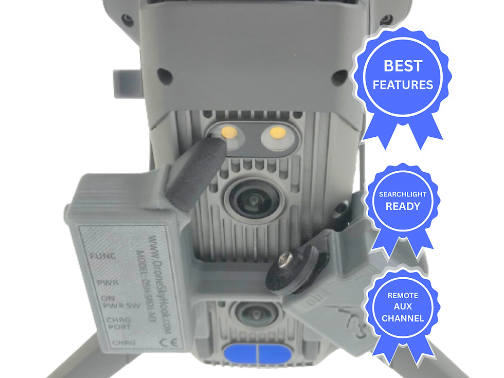 Drone Sky Hook PLUS device on DJI Mavic 3, showcasing innovation for public safety and industrial drone applications.