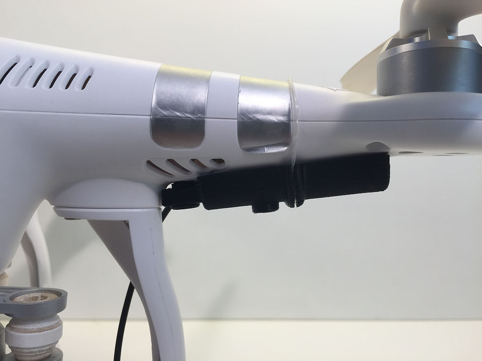 Drone Sky Hook Front LED Sensor unit for the DJI Phantom 3, enabling control using the drone's lights and remote controller.