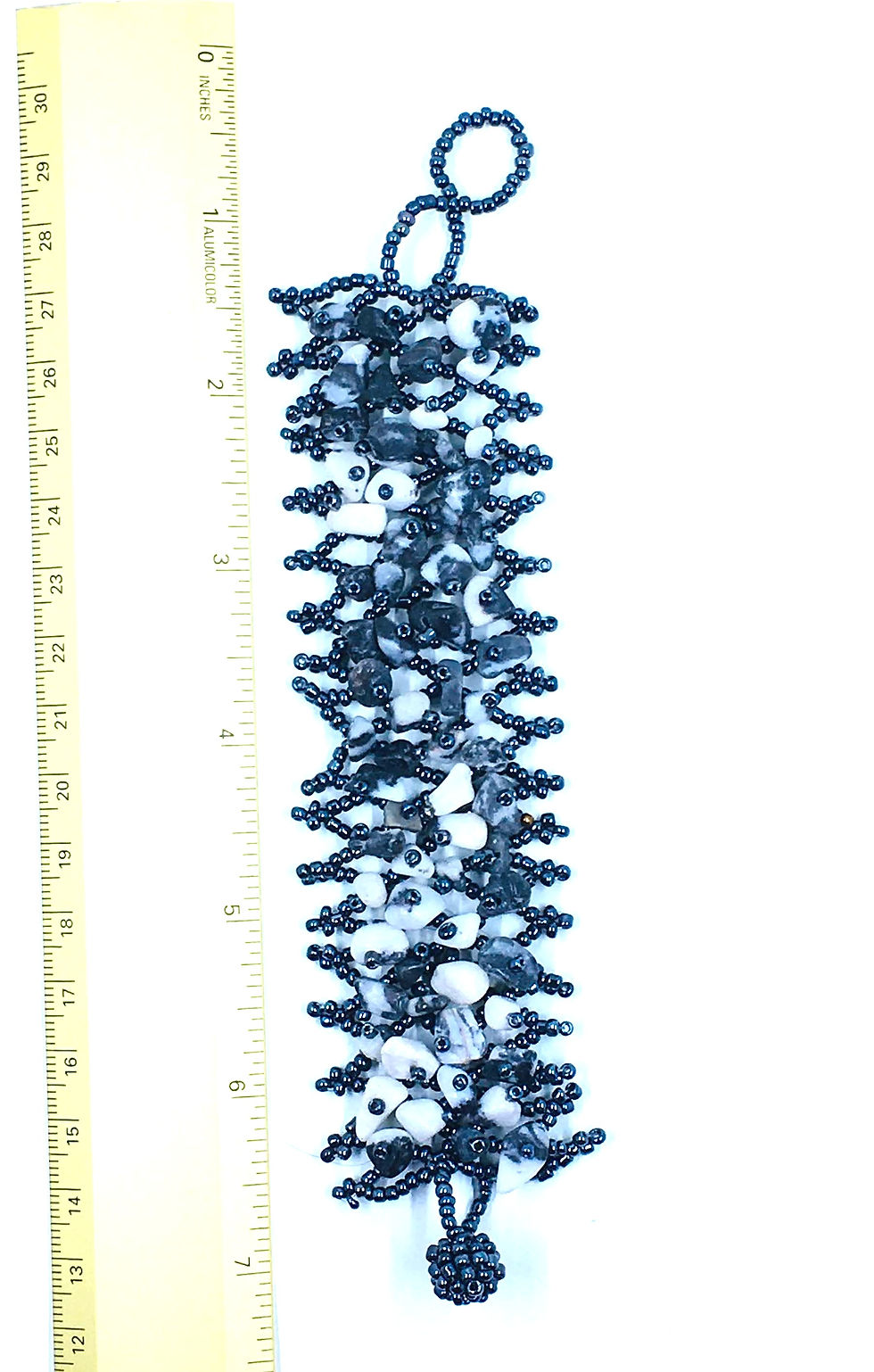 Thumbnail: Black and White Beaded Bracelet