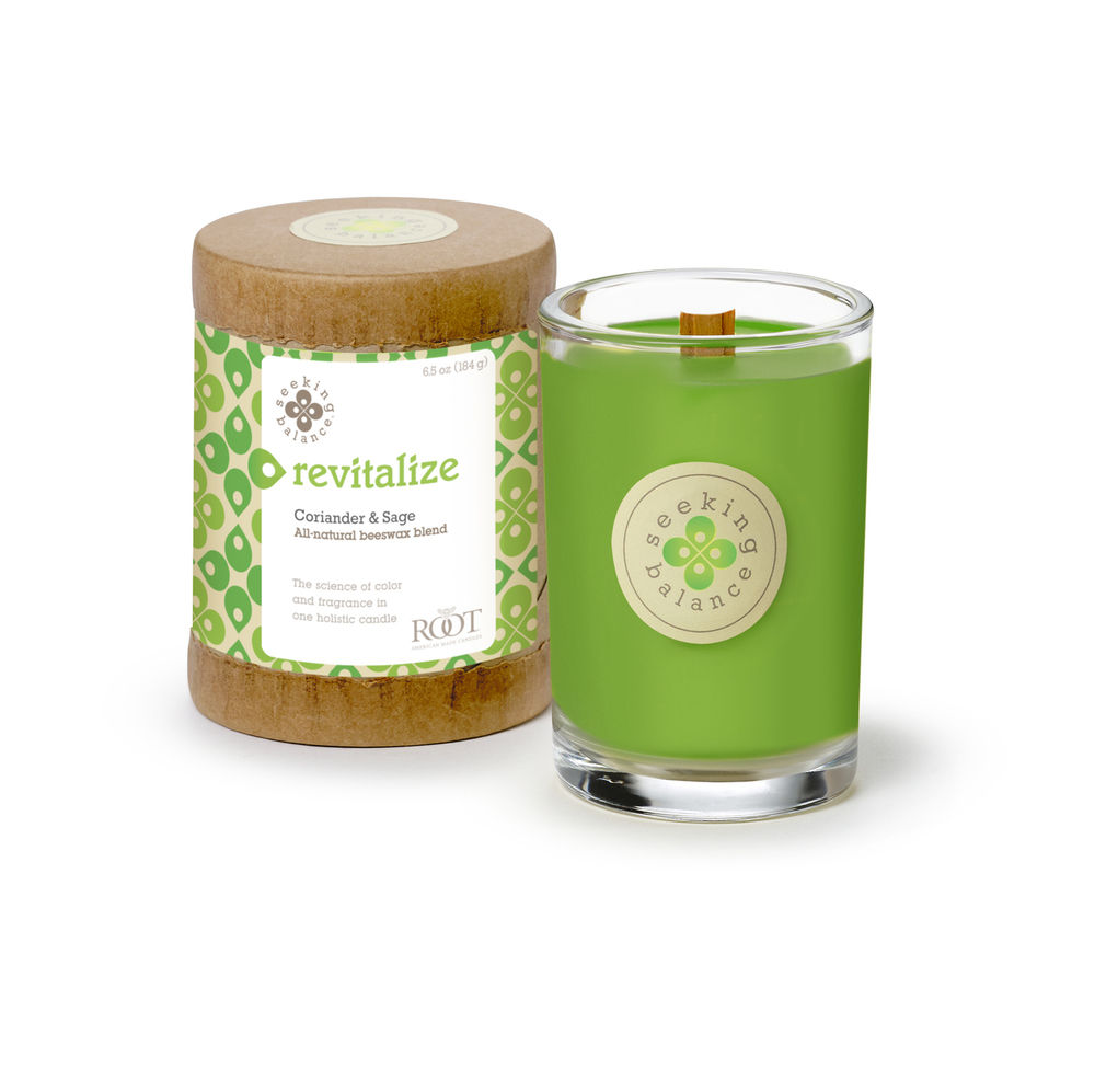 SEEKING BALANCE® REVITALIZE 6.5 OZ ORIGINAL SPA CANDLE CORIANDER SAGE
