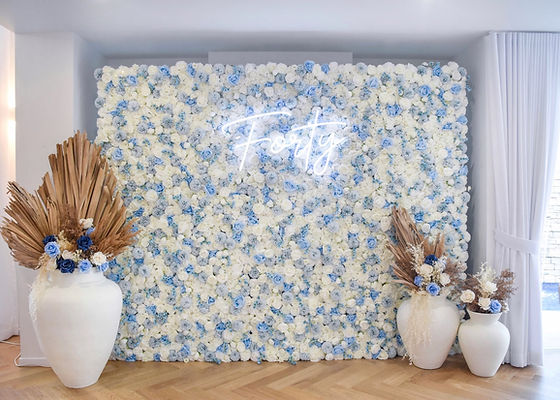Baby Blue Flower Wall