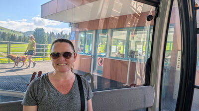 Katie LOVES heights, especially from gondolas!