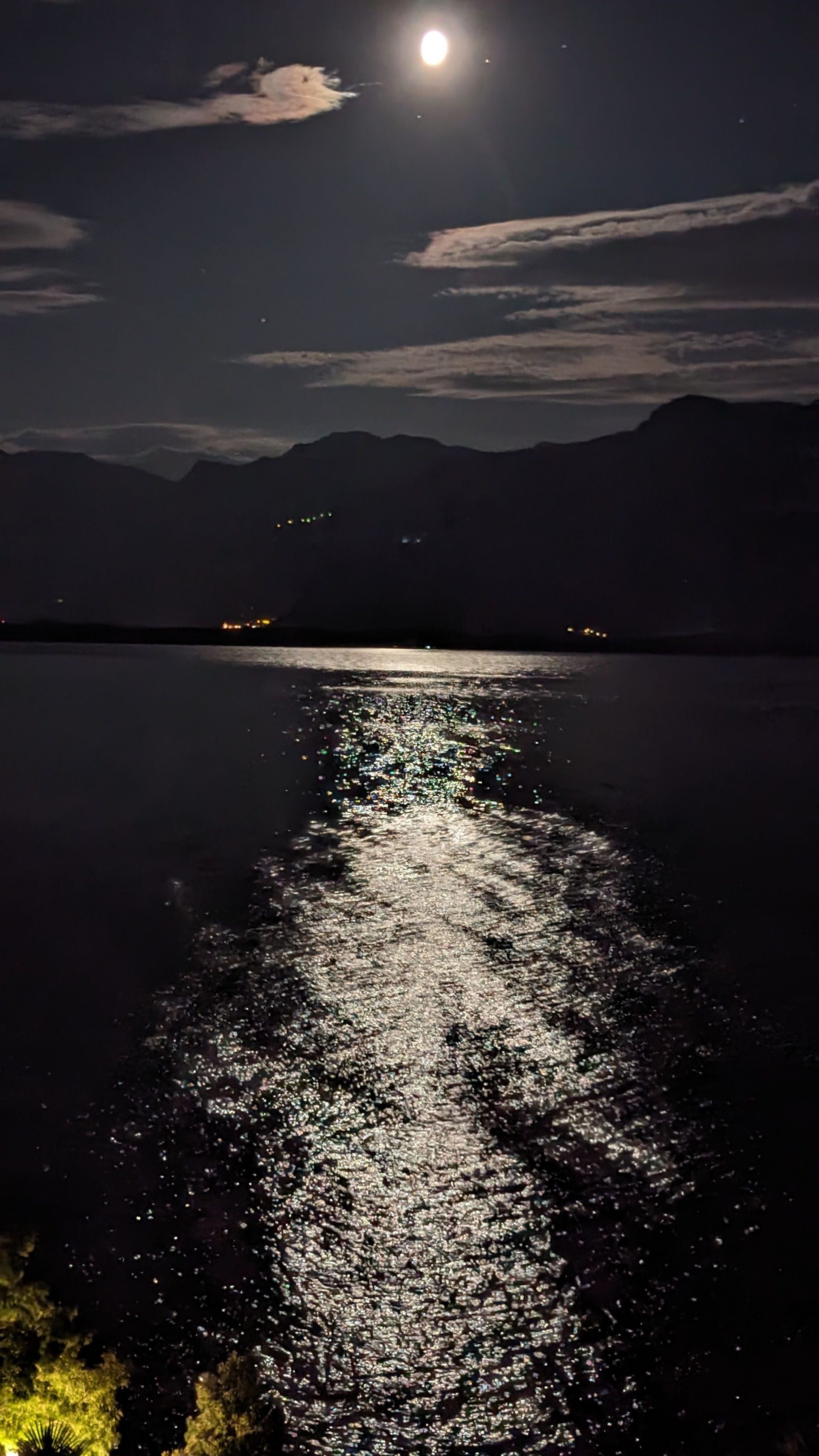 Moonlight over Lake Geneva