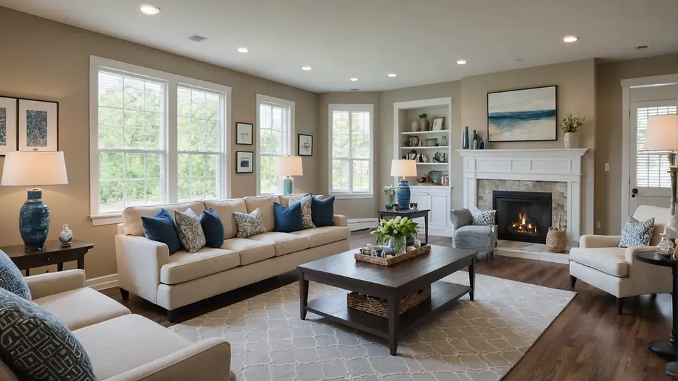 Brightly lit staged home