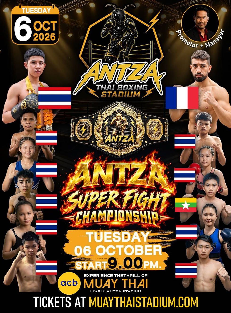 6/10/2026 - Antza Huahin Muay Thai fight Night Tickets