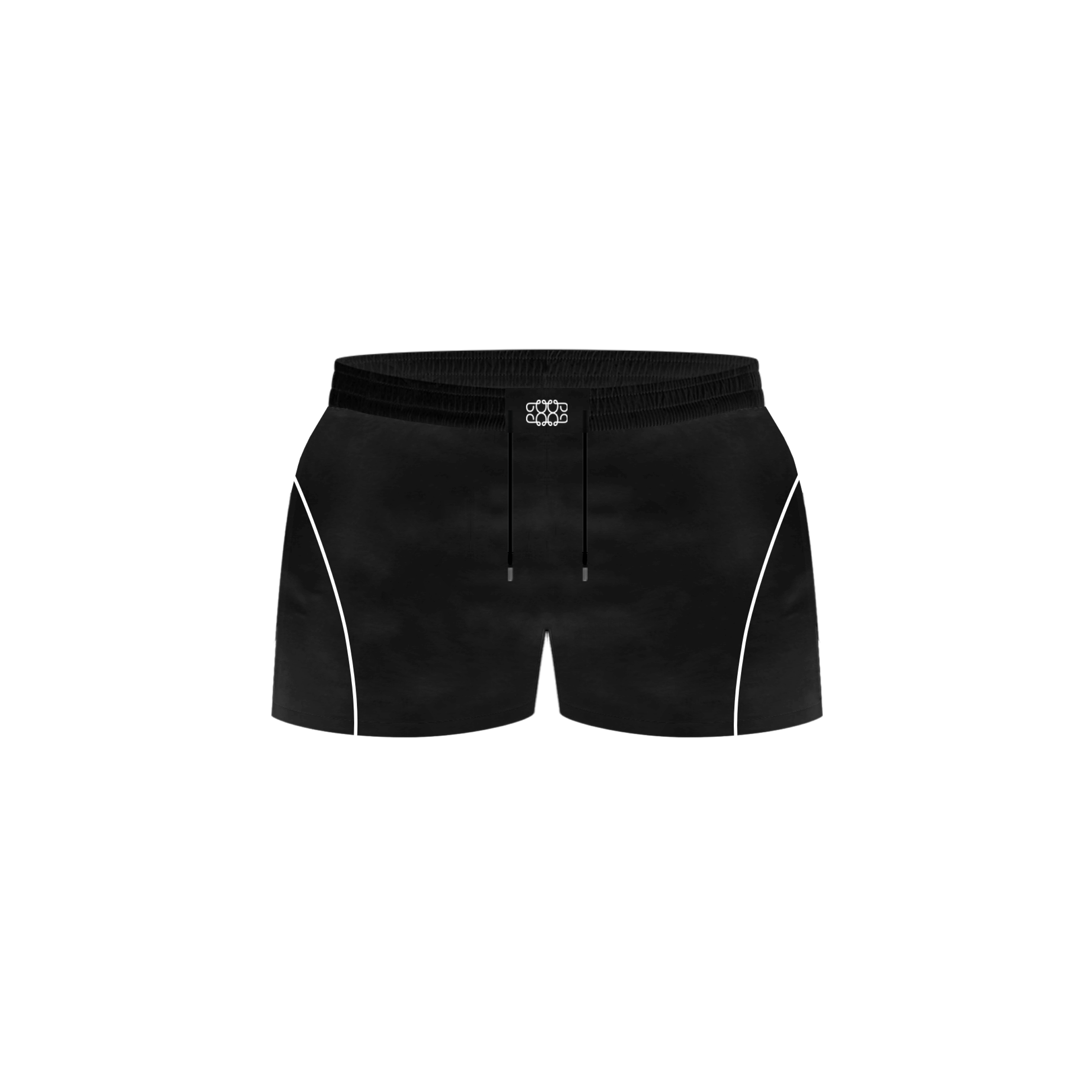 Black Piped Shorts