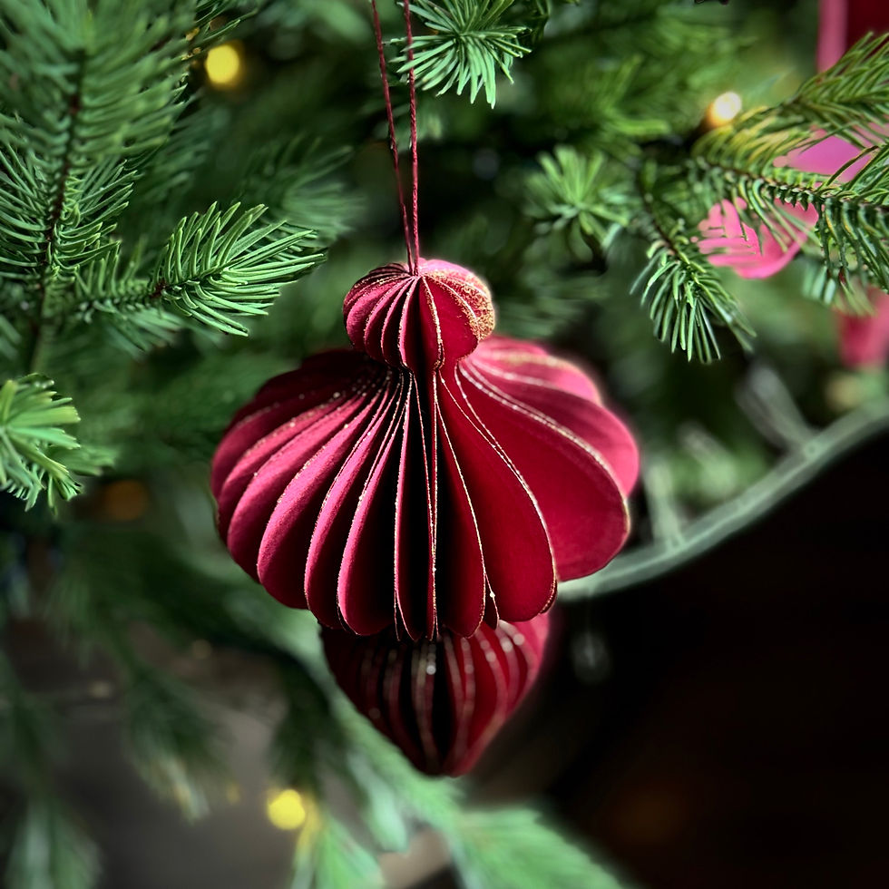 Thumbnail: BURGUNDY BALLERINA HONEYCOMB PAPER DECORATION 15cm (Set of 6)