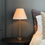 Thumbnail: RIDGED CANDLESTICK TABLE LAMP WITH LINEN LOOK LAMPSHADE
