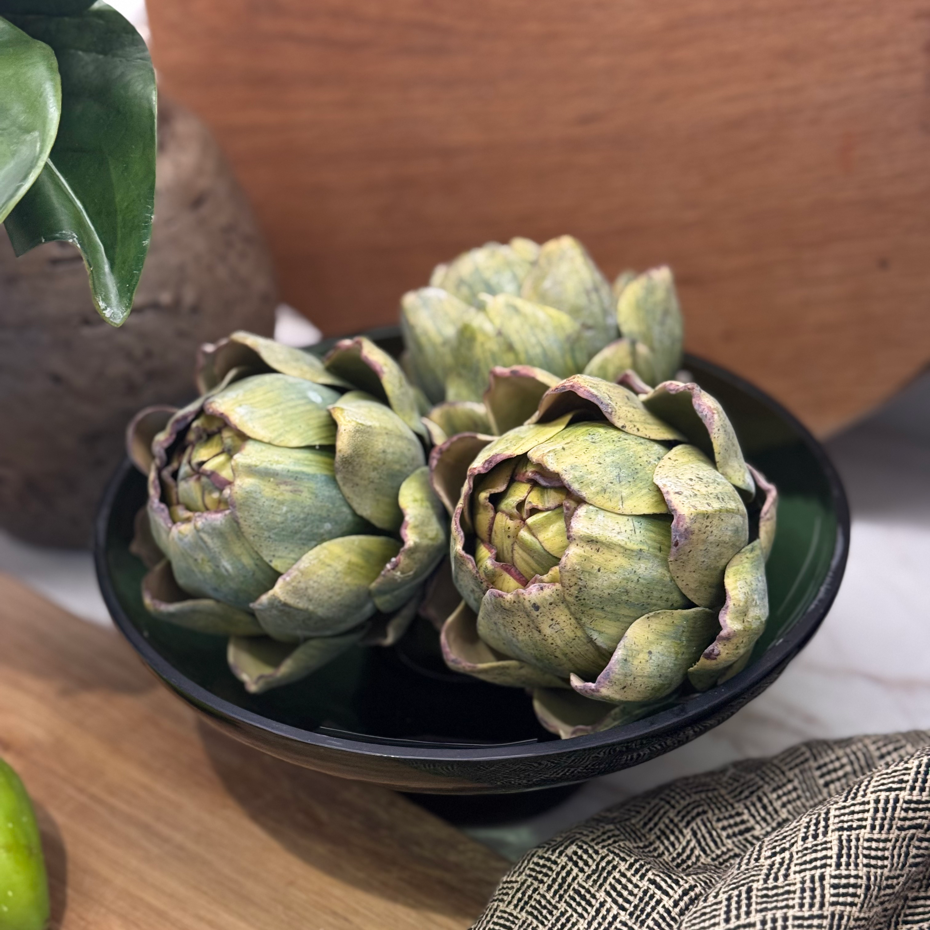 FAUX ARTICHOKE HEADS (GREEN)