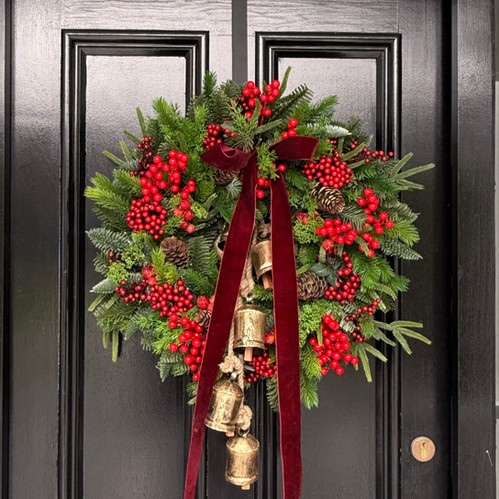 JINGLE BELLS' LARGE CHRISTMAS WREATH | Curated Botanics