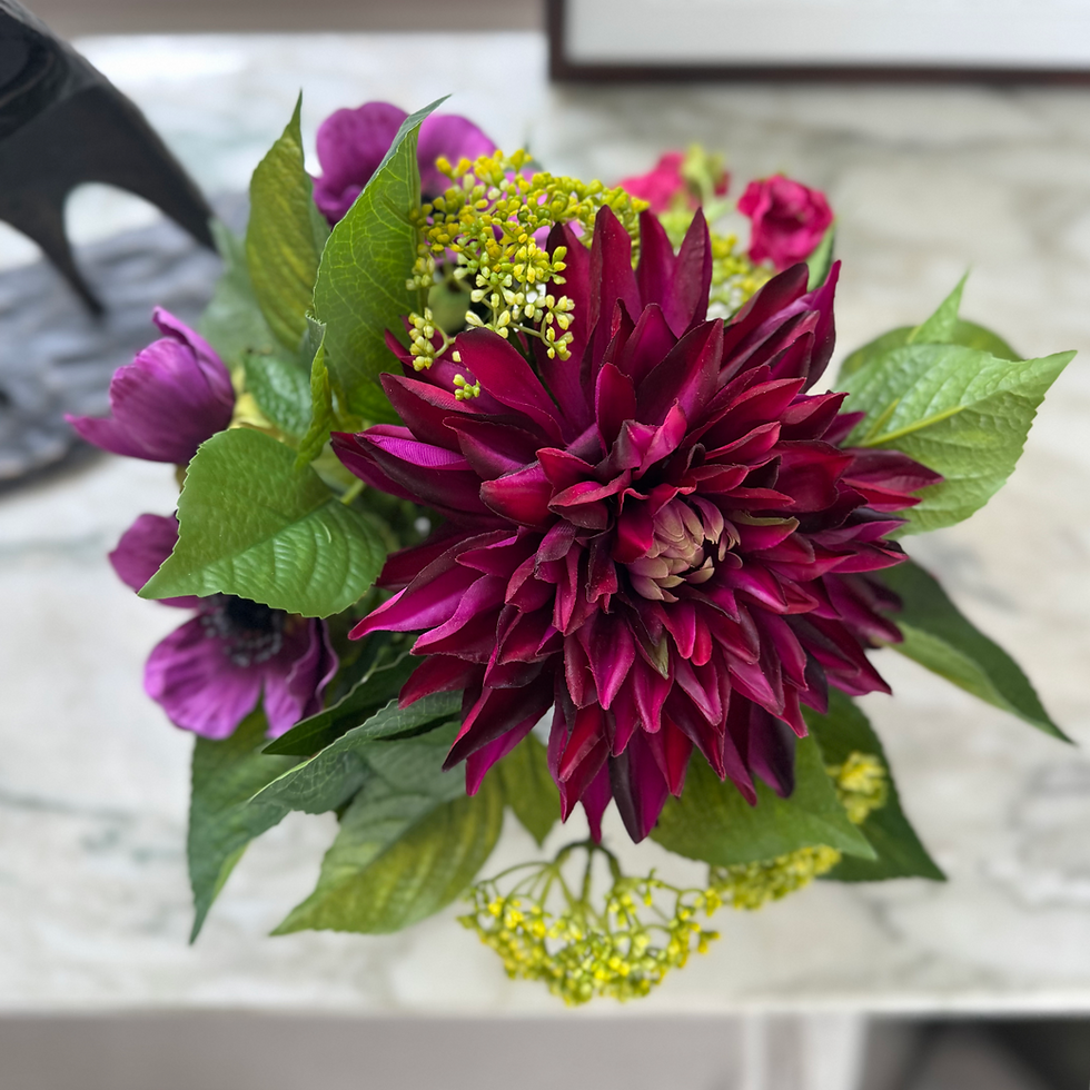 Thumbnail: 'SWEET WINE DAHLIA' SMALL FISHBOWL VASE