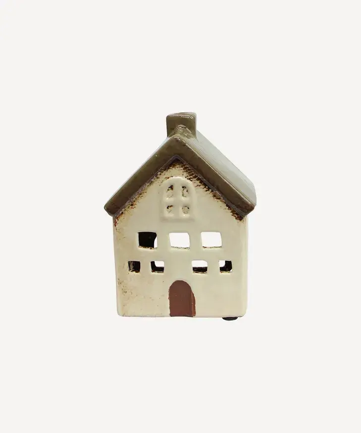 Thumbnail: CERAMIC TEALIGHT VILLAGE (SET OF 3 - INCLUDES LED TEALIGHTS)