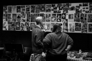 Director Jack Cummings III and Artistic Producer Hannah Oren at a workshop of "Beautiful Jolie Gabor"