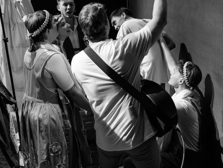 Backstage at Story Of God the musical Off-Broadway