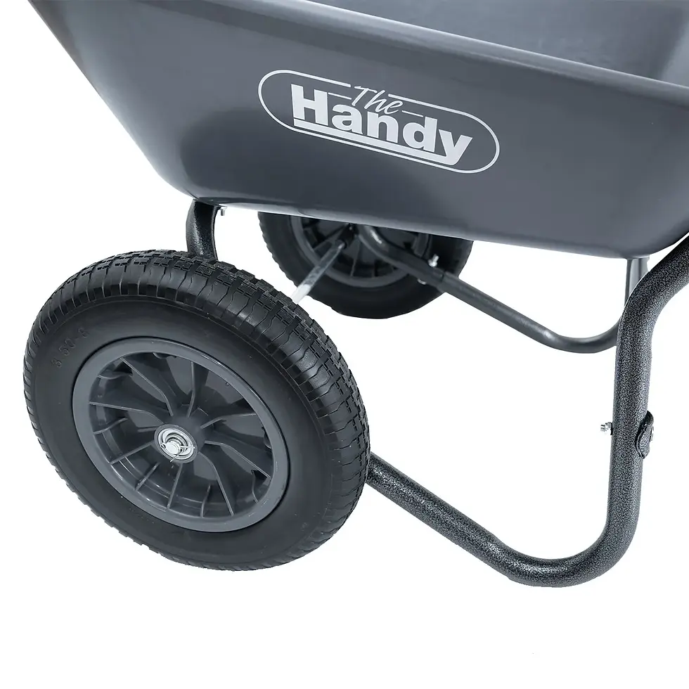 Thumbnail: The Handy THWBTWIN 78 Litre Twin Wheel Poly Wheelbarrow