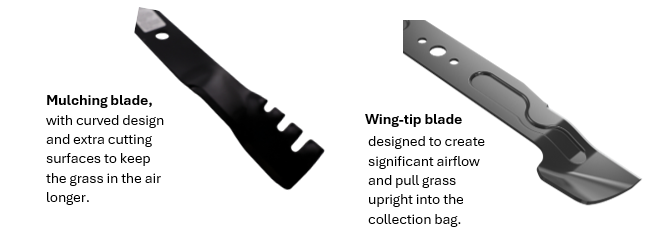Comparison of Mulching blade nad Normal blade