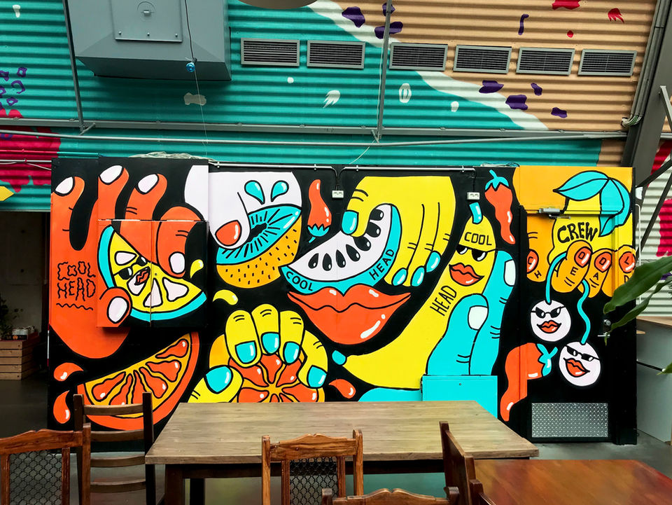 Coolhead taproom wall mural